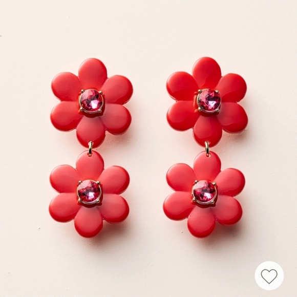 kate spade Jewelry - NWT Kate Spade X Target Floral Linear Earrings, Red